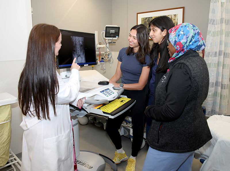 Doctors looking at X-ray